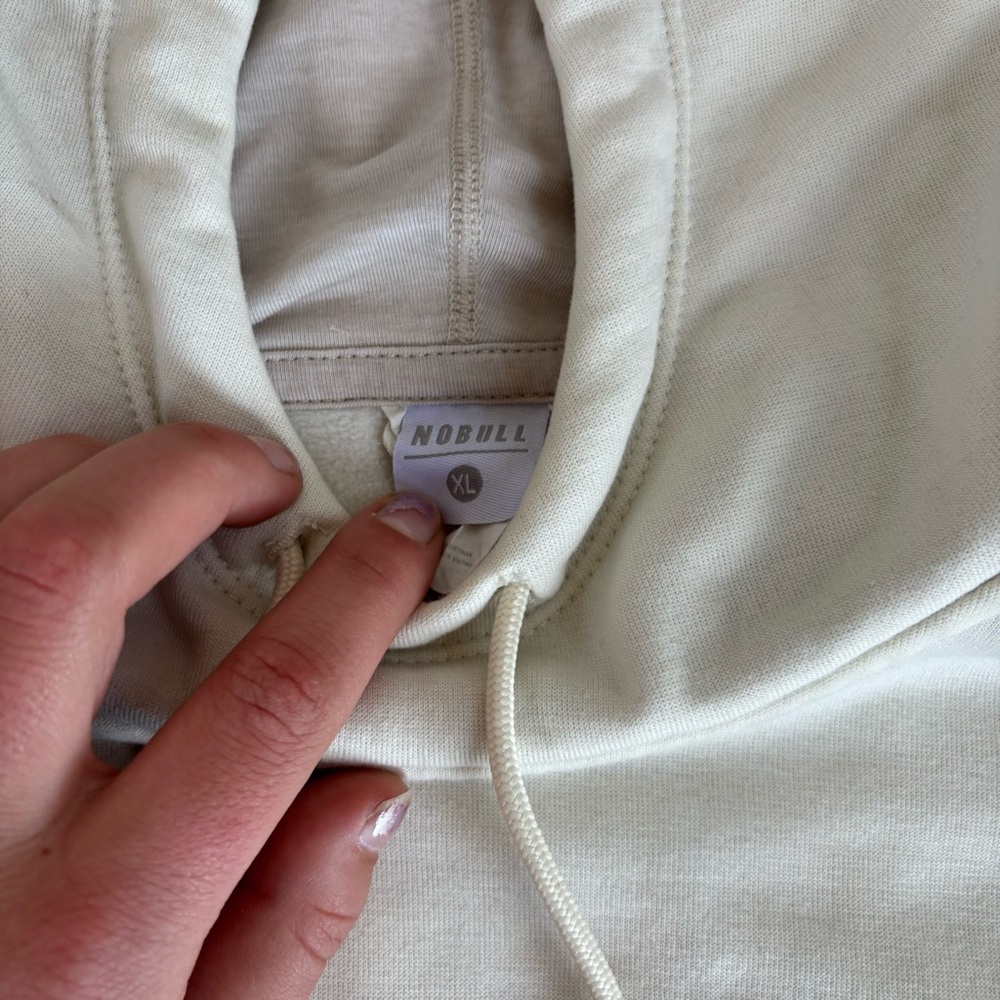 Nobull Pullover Hoodie Sweater Women’s Size XL Ivory - Picture 9 of 11